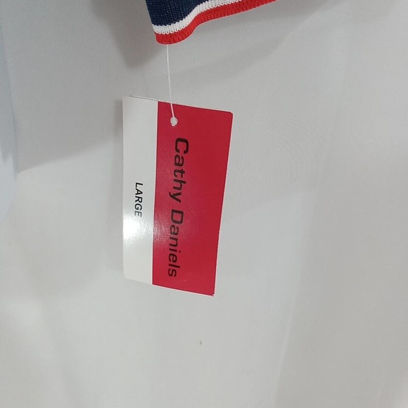 cathy daniels Jacket Women's Size Large Red Whit Blue Striped * - Picture 3 of 14